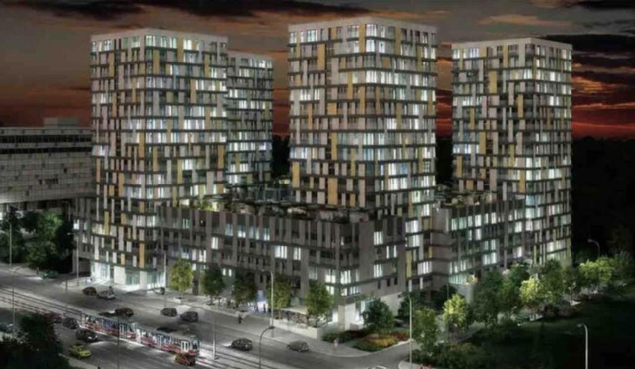 Residence Garden Tower S Balkonem, Garaz Prága Kültér fotó